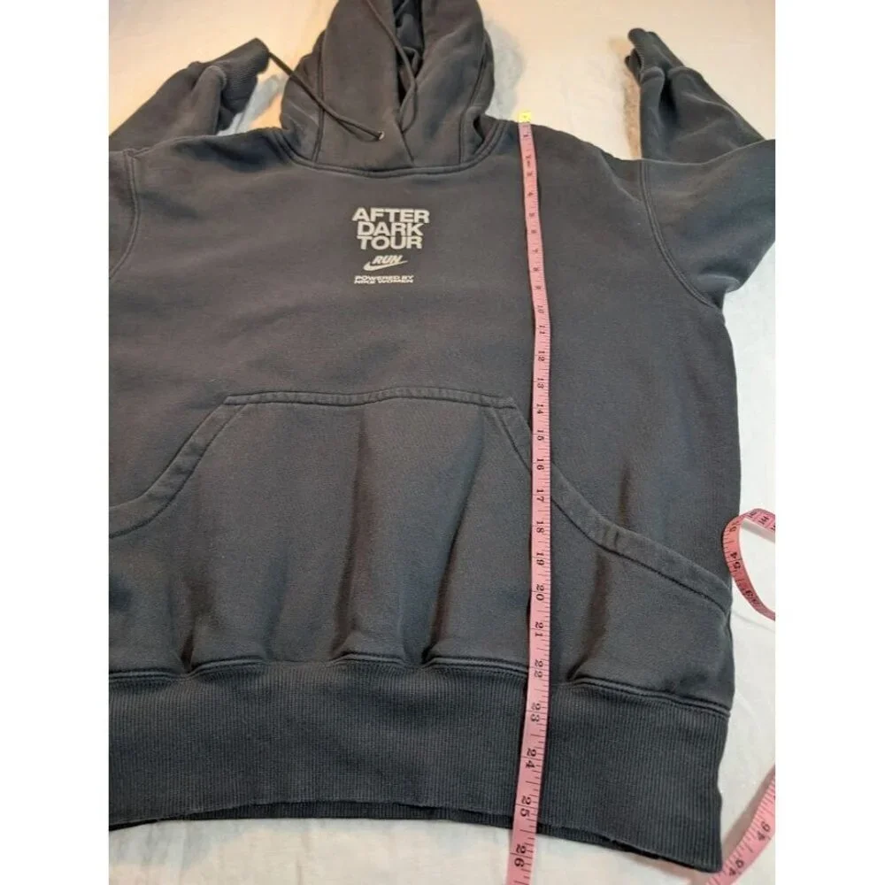 Nike After Dark Tour women's size XS black hooded sweatshirt oversized fit SW4